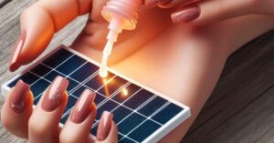 an image of fixing solar lights with nail polish